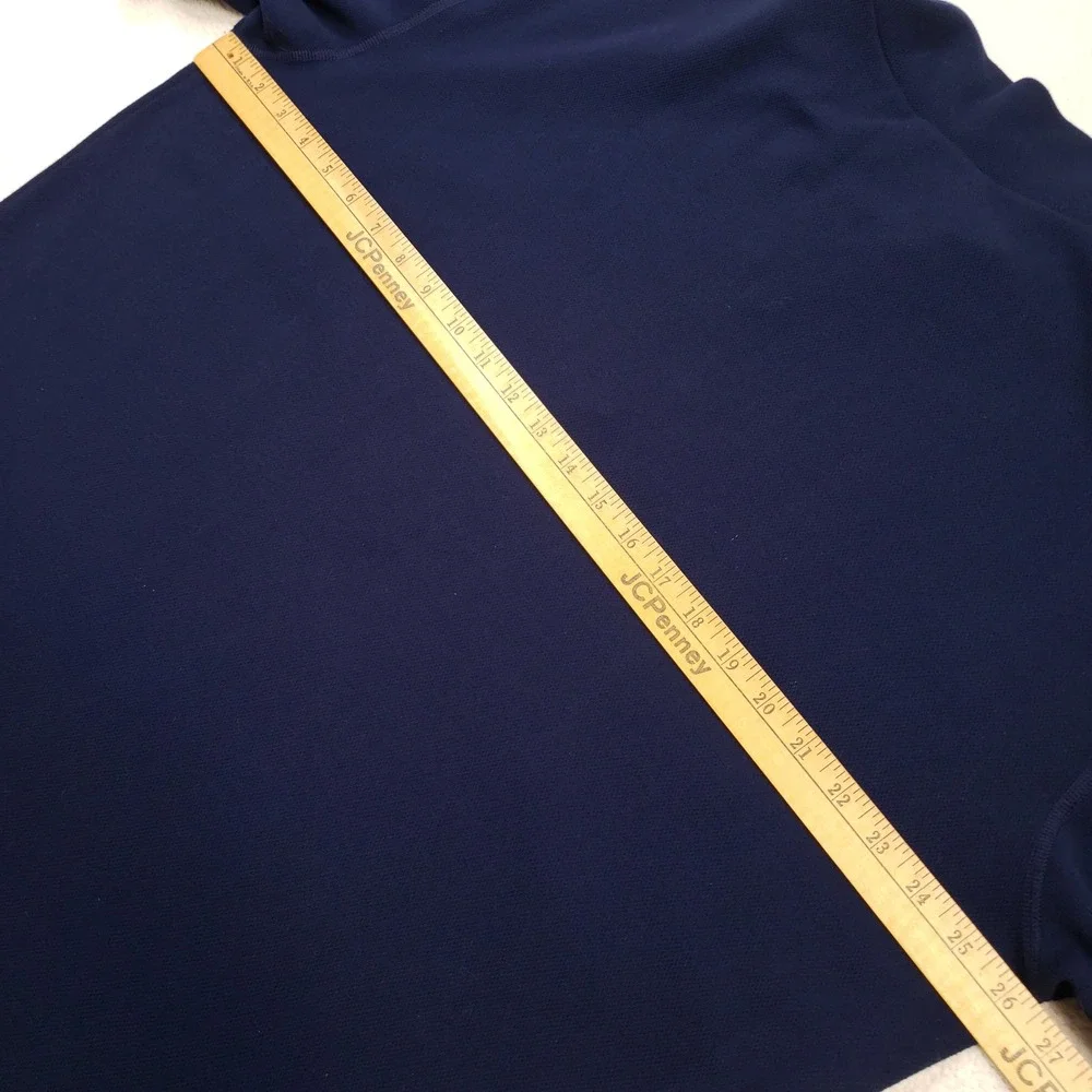 The North Face Pullover Men XL Navy Blue Quarter Zip Mock Neck Textured Knit 1/4